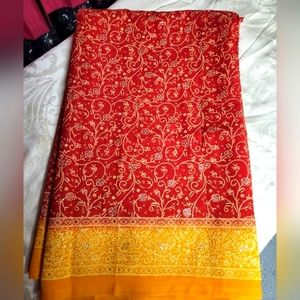 Indian traditional print saree